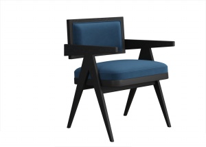 蓝色时尚餐椅模型设计