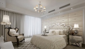 白色清新欧式卧室家装模型
