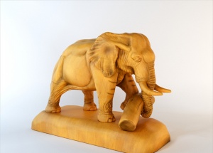 大象木雕3D模型设计
