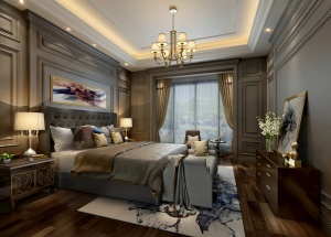 豪华中式卧室模型设计