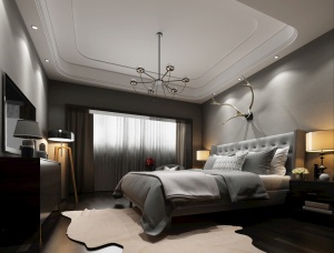 后现代卧室模型效果图设计