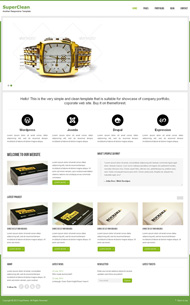 品牌手表html5绿色模板