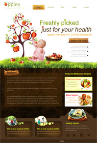 儿童健康食品网站模板