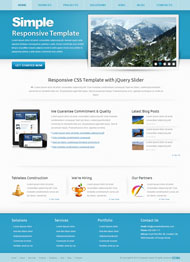 浅蓝风格HTML业务模板