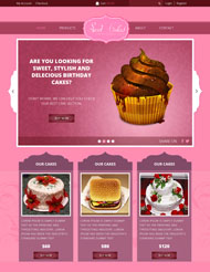 粉色浪漫蛋糕网站模板