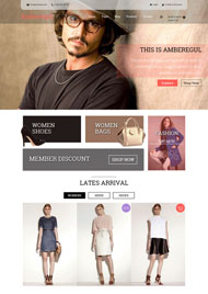 欧美品牌服装网站模板
