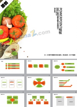 营养蔬菜养生ppt模板下载