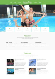儿童游泳馆网页模板