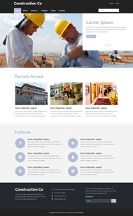 房地产建筑施工网站模板