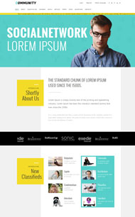 大气清爽社区网站模板