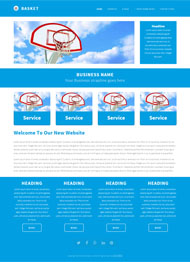 简洁蓝色风格HTML5网页模板
