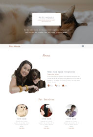 HTML5大气简洁宠物网站模板