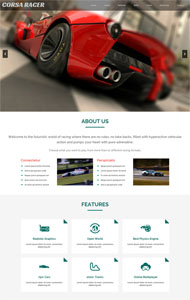 HTML5赛车游戏官方网站模板