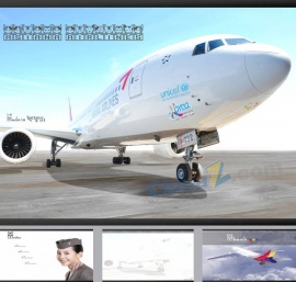 韩亚航空公司介绍ppt模板下载