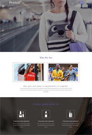紫色女性时尚服装网页模板