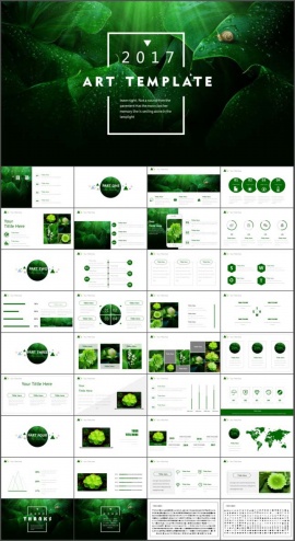 自然清新企业工作安排规划PPT模板