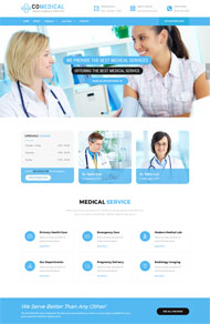蓝色专科医院网站模板