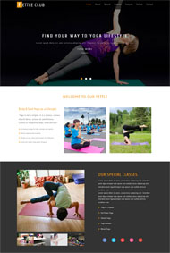 瑜伽健身单页网站模板