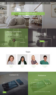 绿色室内设计师网站模板