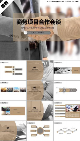 商务项目合作会谈ppt模板