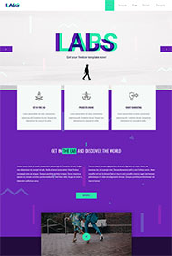 紫色炫彩设计网站模板