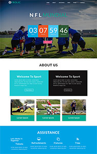 橄榄球体育运动网页模板下载