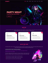 音乐派对之夜网站模板