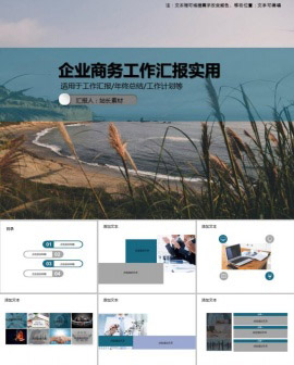 企业商务工作汇报实用PPT模板