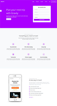 紫色互联网付费服务网站模板