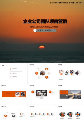 企业公司团队项目营销PPT模板