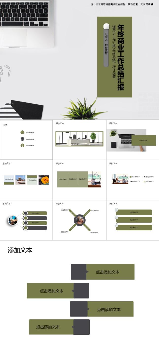 年终商业工作总结汇报PPT模板