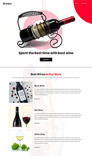 葡萄酒商品外贸网站模板