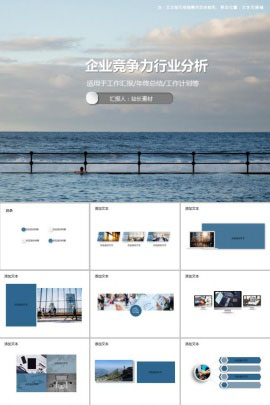 企业竞争力行业分析PPT模板