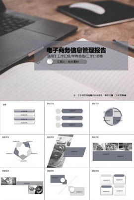 电子商务信息管理报告PPT模板