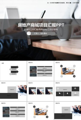 房地产商城项目汇报PPT模板