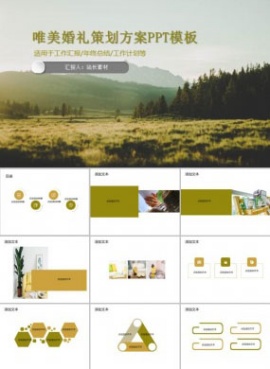 唯美婚礼策划方案PPT模板