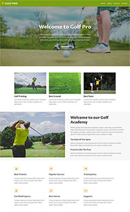 绿色风格高尔夫网站模板