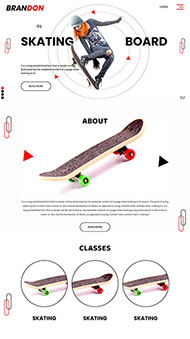 滑板极限运动网站模板