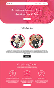 婚礼策划展示页面网站模板