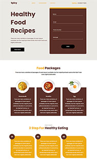 健康食品食谱单页模板