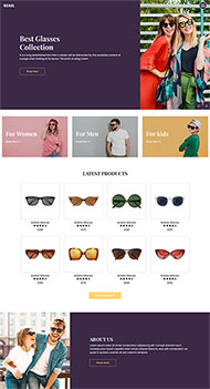 时尚眼镜企业官网网站模板