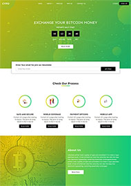 绿色比特币交易网站模板