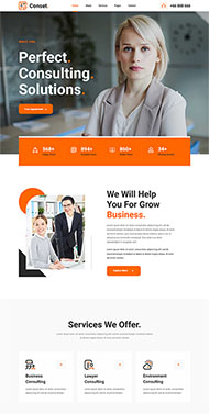 商务咨询网站HTML5模板