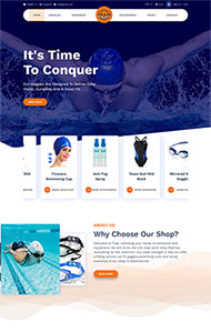 游泳用品商店HTML5网站模板