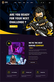 电子竞技游戏行业网站模板