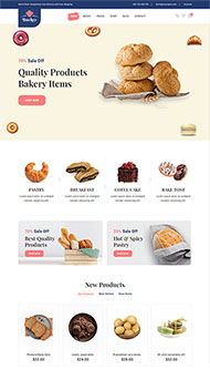 甜品面包店铺电商网站模板