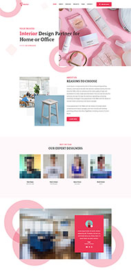 粉色系的化妆品公司网站模板