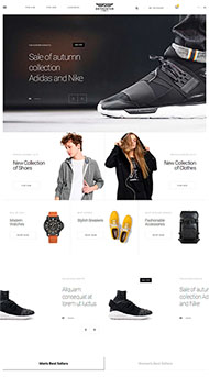 品牌服装鞋子购物网站模板