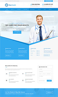 蓝色健康医疗门诊网站模板