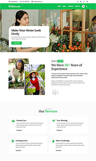 绿色鲜花花艺公司网站模板